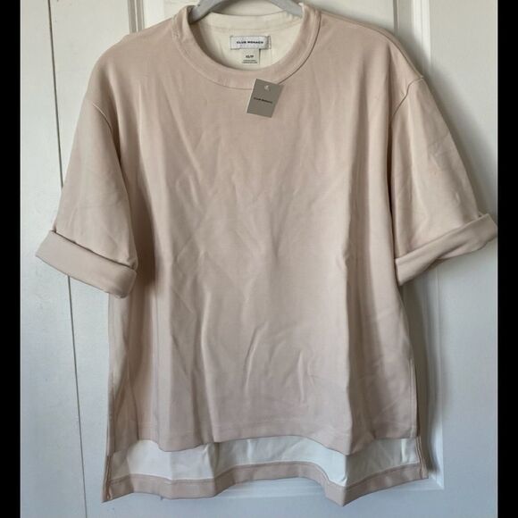 CLUB MONACO
Side Slit Top With Hi-Lo Hem- Beige - Picture 3 of 7